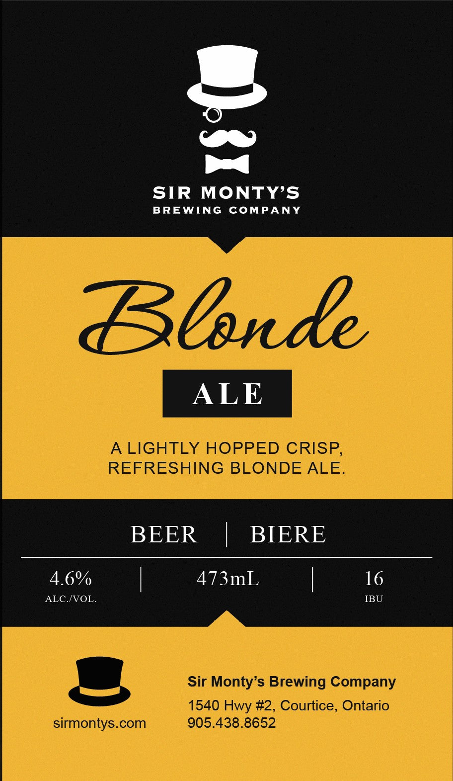 Sir Monty's Blonde Ale